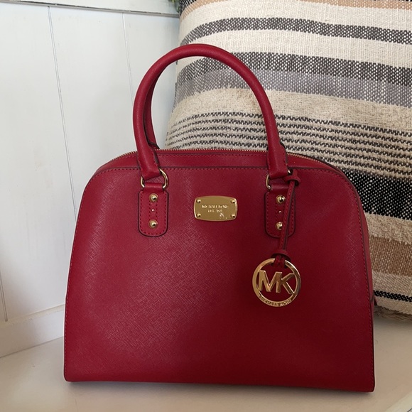 Red Michael Kors Purse - Picture 2 of 10